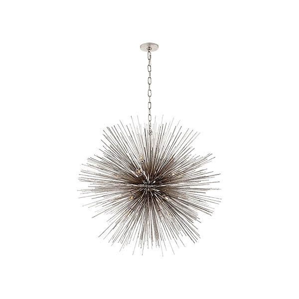 【Visual Comfort】アメリカ・デザイン・スプートニク照明 ペンダントライト「Strada Large Round Chandelier」20灯　シルバー（シルバーリーフ）（W1016×H1016mm）