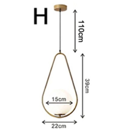 【リーズナブル】ガラスボールデザインペンダントライト 1灯 ゴールド／ブラック
