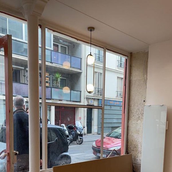 【リーズナブル】ガラスボールデザインペンダントライト 1灯 ゴールド／ブラック