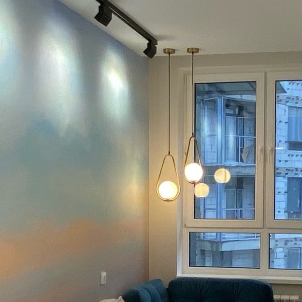 【リーズナブル】ガラスボールデザインペンダントライト 1灯 ゴールド／ブラック