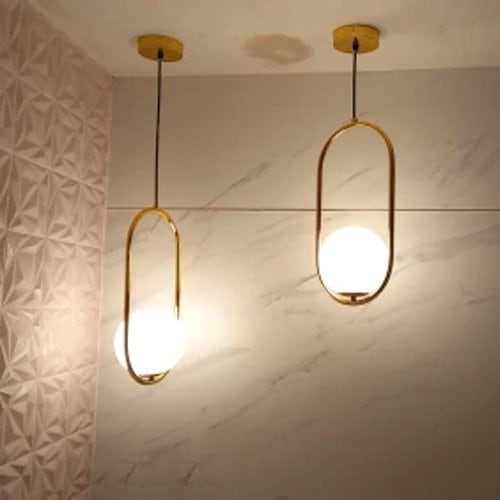 【リーズナブル】ガラスボールデザインペンダントライト 1灯 ゴールド／ブラック