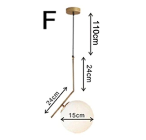 【リーズナブル】ガラスボールデザインペンダントライト 1灯 ゴールド／ブラック
