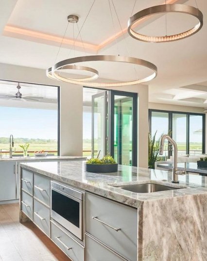 【TECH LIGHTING】アメリカ・ペンダントライト「BODIAM」1灯Satin Nickel(W770×L770×H50mm)