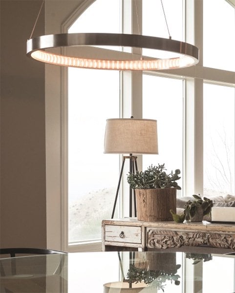 【TECH LIGHTING】アメリカ・ペンダントライト「BODIAM」1灯Satin Nickel(W770×L770×H50mm)