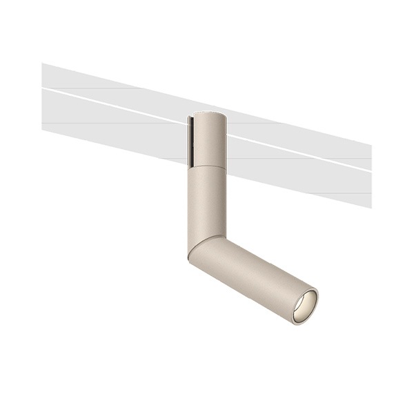 【VIBIA】 スペイン・ショップレール照明「Bind」スポットライト　ブラック／ベージュ（φ30×H200mm）