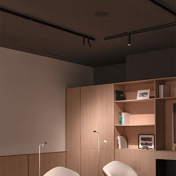【VIBIA】 スペイン・ショップレール照明「Bind」スポットライト　ブラック／ベージュ（φ30×H200mm）