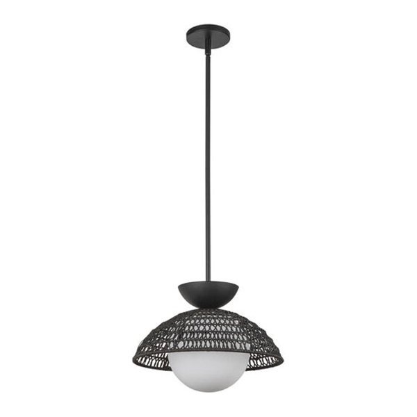 【Alora】アメリカ・Perth デザイン照明 ペンダントライト 1灯 ブラック(Φ375×H458mm)