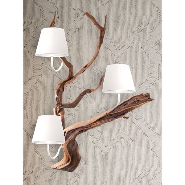 【MARETTI】オランダ・シェードウォールライト「OAK」3灯 WALNUT（W700×H1400mm）