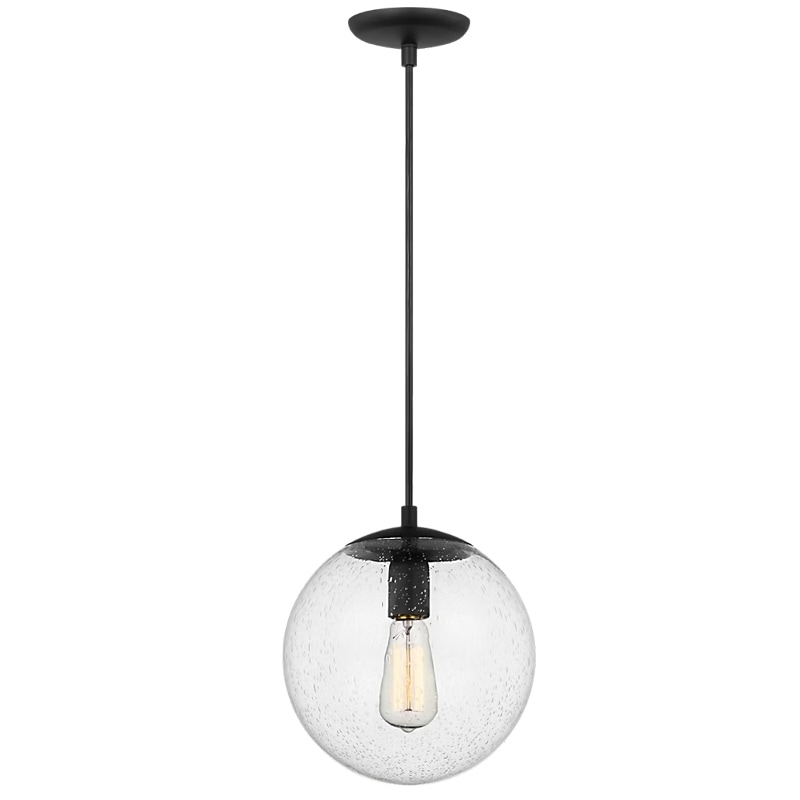 【Visual Comfort】アメリカ・デザイン照明 ペンダントライト「Leo Hanging Globe Medium」1灯・ミッドナイトブラック(W254×H273mm)