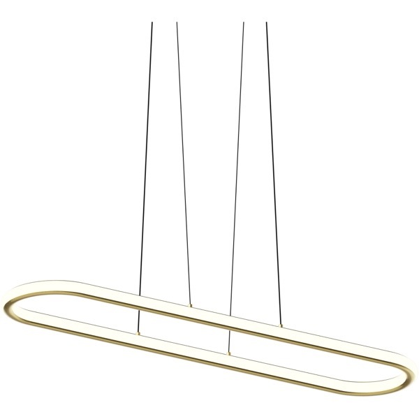【Sonneman】アメリカ・デザイン照明 ペンダントライト「Luna LED 49.5 inch」2灯・ブラス（W1257×D419×H38mm）