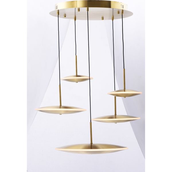 【ET2】アメリカ・シーリングペンダントライト「CYMBALS」5灯（W670×L690×H190-3240mm）