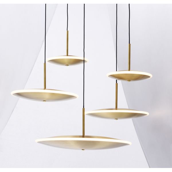 【ET2】アメリカ・シーリングペンダントライト「CYMBALS」5灯（W670×L690×H190-3240mm）