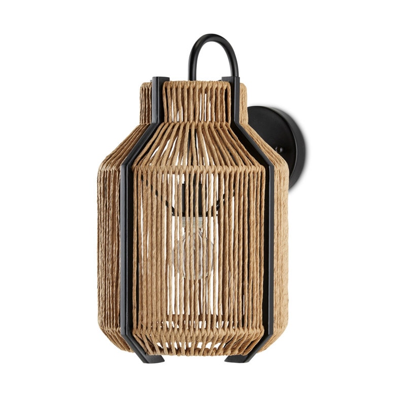 【CURREY】アメリカ・ウォールライト 1灯「Mali」ナチュラル(W216×D279×H355mm)