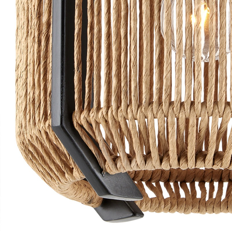 【CURREY】アメリカ・ウォールライト 1灯「Mali」ナチュラル(W216×D279×H355mm)