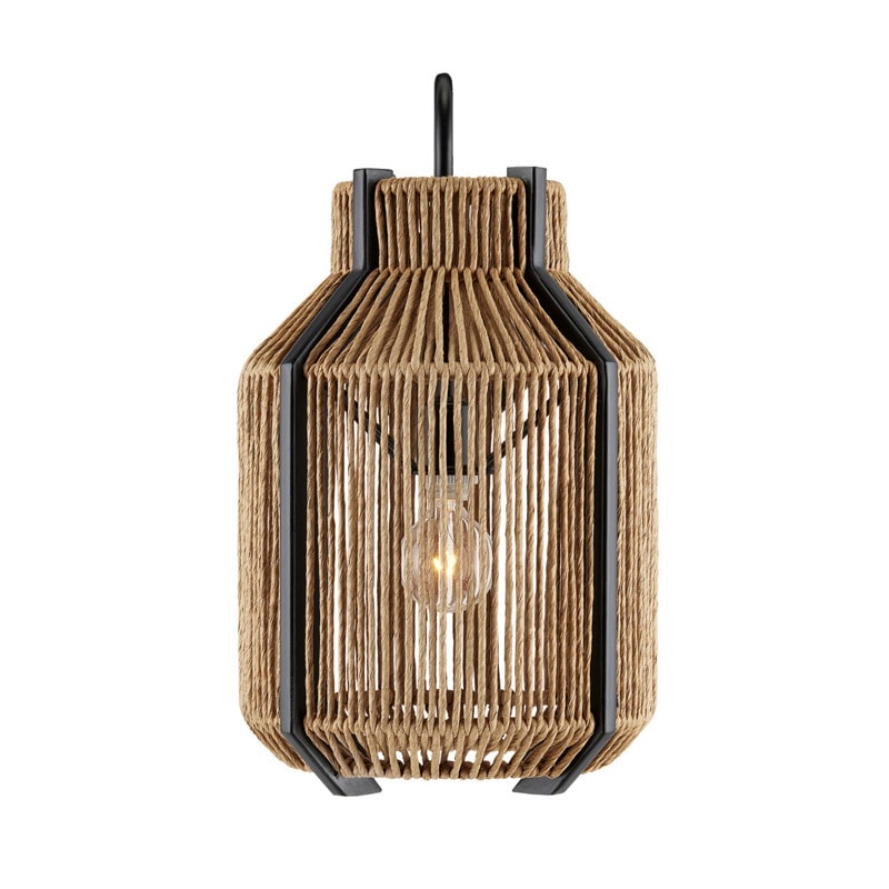 【CURREY】アメリカ・ウォールライト 1灯「Mali」ナチュラル(W216×D279×H355mm)