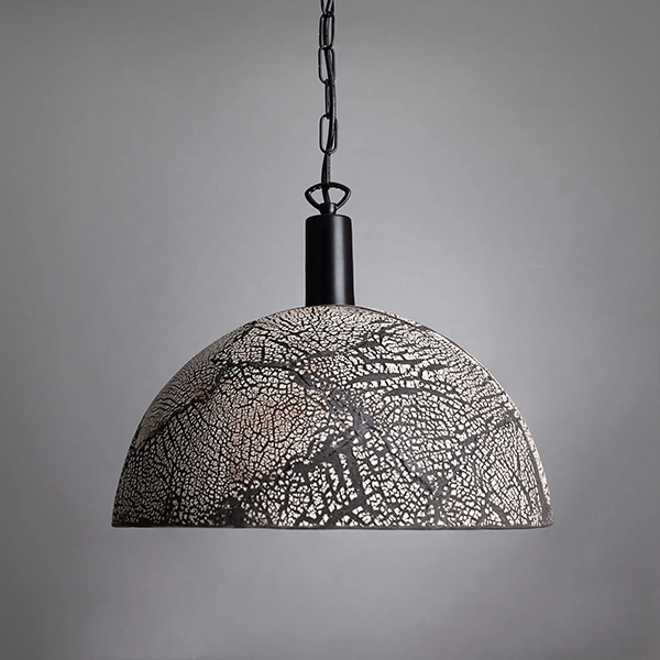 【Mullan】アイルランド「Kauri」オーガニックセラミックドームペンダントライト1灯・BLACK CLAY(W370mm)