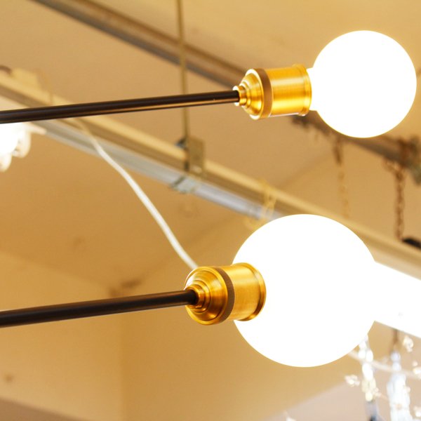 デザインスプートニク照明 6灯／8灯／12灯・ゴールド＆ブラック (W1120