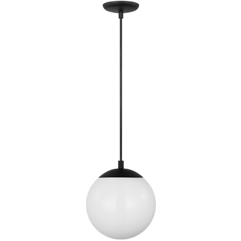 【Visual Comfort】アメリカ・デザイン照明 ペンダントライト「Leo Hanging Globe Small」1灯・ミッドナイトブラック(W203×H215mm)