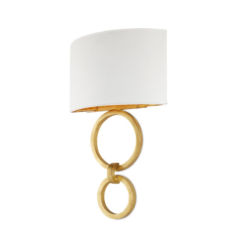 【CURREY】アメリカ・ウォールライト 1灯「Bolebrook」ホワイト×ゴールド（W431×D101×H673mm）