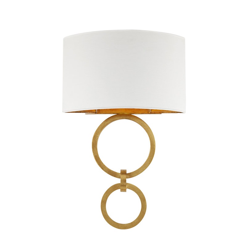 【CURREY】アメリカ・ウォールライト 1灯「Bolebrook」ホワイト×ゴールド（W431×D101×H673mm）