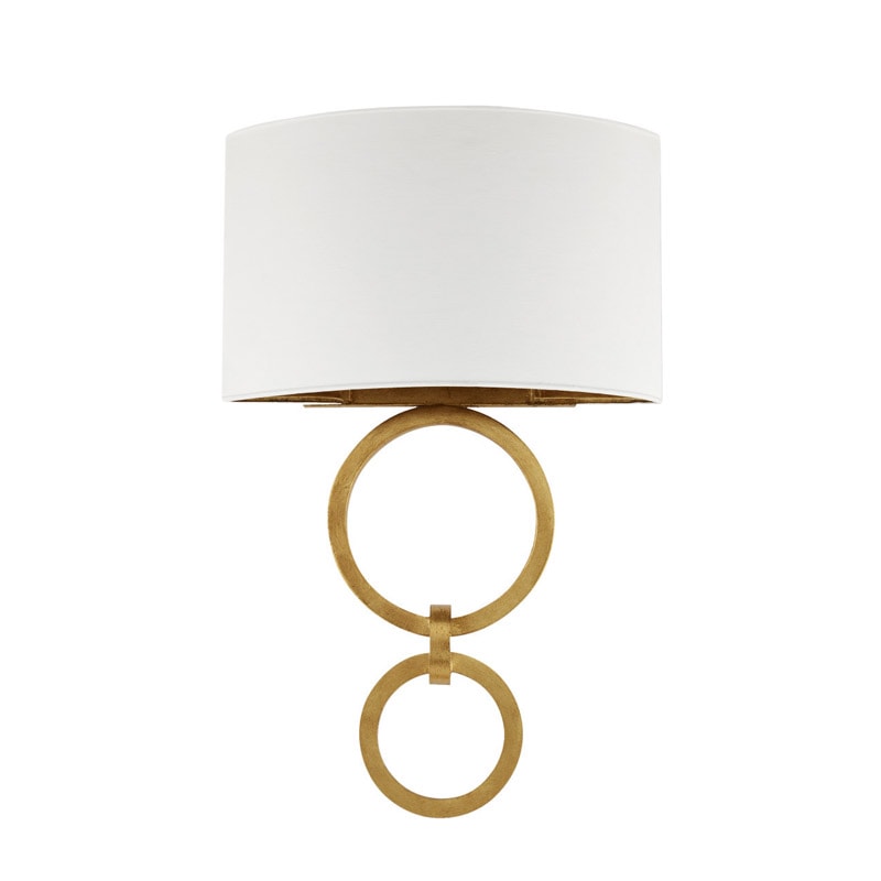 【CURREY】アメリカ・ウォールライト 1灯「Bolebrook」ホワイト×ゴールド（W431×D101×H673mm）