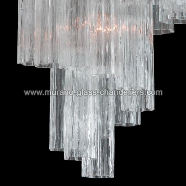 【MURANO GLASS CHANDELIERS】イタリア・ヴェネチアンガラスシャンデリア7灯「PERCY」（W600×H700mm）