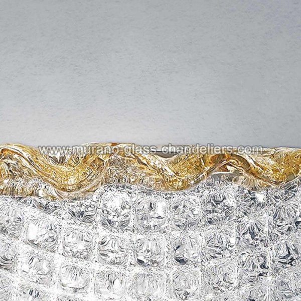 【MURANO GLASS CHANDELIERS】イタリア・ヴェネチアンガラスウォールライト1灯「CLAUDIA」（W320×D190×H150mm）