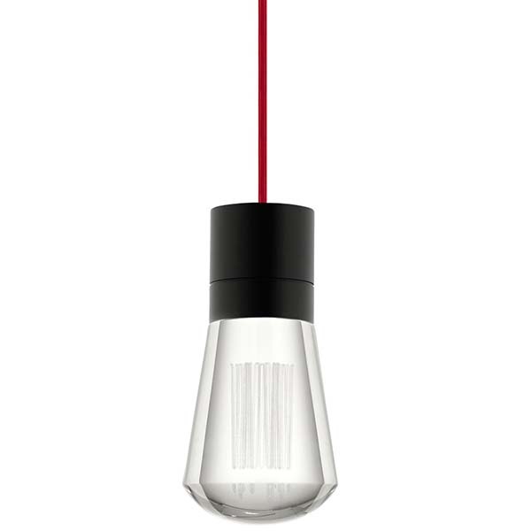 【TECH LIGHTING】アメリカ・モダン照明 ペンダントライト「Alva Pendant」LED照明 ブラック／レッド（W92×D92×H181mm）