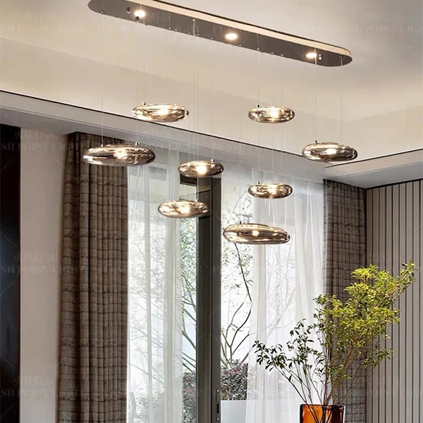 デザイン照明 モダンシーリングペンダントライト シルバー