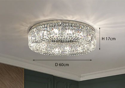 クリスタルシーリングライト・クローム（φ500・φ600・φ800・φ1000mm