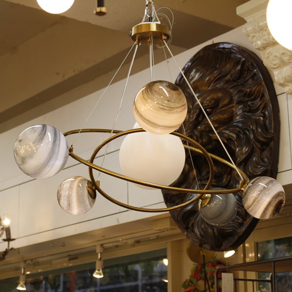 デザインスプートニク照明 6灯/12灯 ゴールド (約Φ750/Φ1000mm) | EL JEWEL