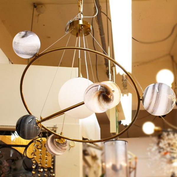 デザインスプートニク照明 6灯/12灯 ゴールド (約Φ750/Φ1000mm) | EL JEWEL