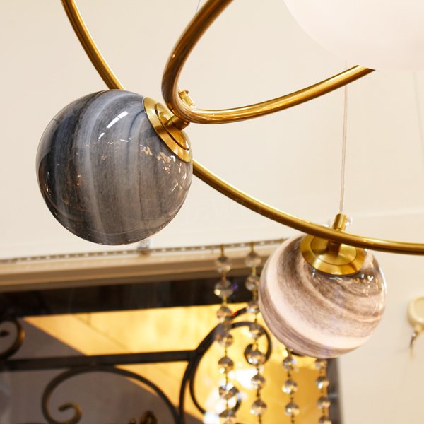 デザインスプートニク照明 6灯/12灯 ゴールド (約Φ750/Φ1000mm) | EL JEWEL