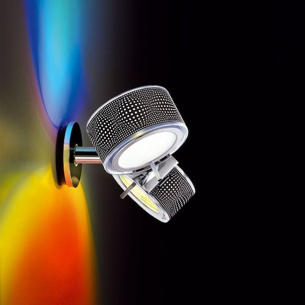 【Cini＆Nils】イタリア・インテリア照明「Componi75 Due Parete／Soffitto」スポットライト 2灯 サテンニッケル／レティナート（W270×D160×H115mm）