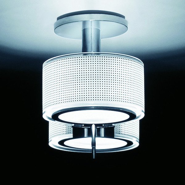 【Cini＆Nils】イタリア・インテリア照明「Componi75 Due Parete／Soffitto」スポットライト 2灯 サテンニッケル／レティナート（W270×D160×H115mm）