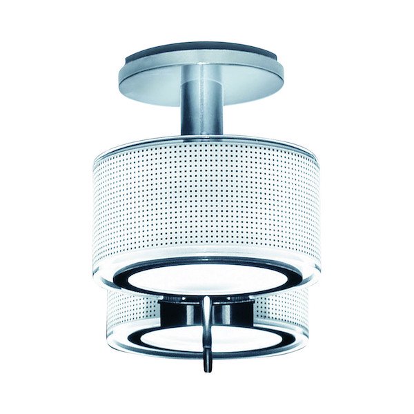 【Cini＆Nils】イタリア・インテリア照明「Componi75 Due Parete／Soffitto」スポットライト 2灯 サテンニッケル／レティナート（W270×D160×H115mm）