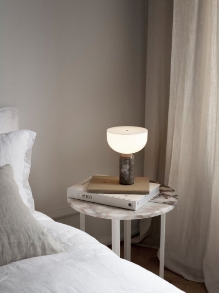 New Works】「Kizu portable table lamp, grey marble」テーブルランプ