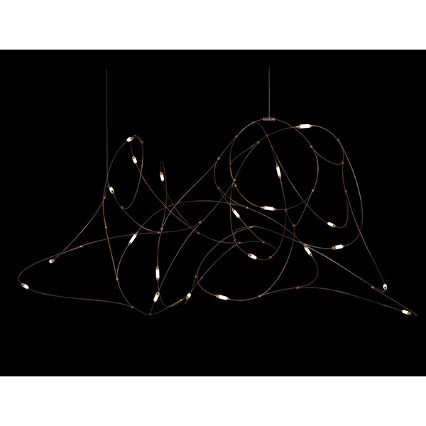 デザイン照明 LEDペンダントライト ゴールド/シルバー(W800/1200/1500×H650mm)