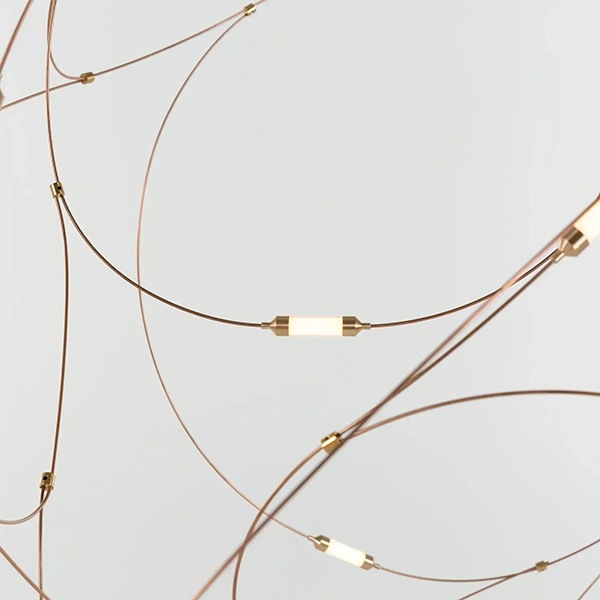 デザイン照明 LEDペンダントライト ゴールド/シルバー(W800/1200/1500×H650mm)