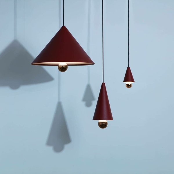 【Petite Friture】北欧デザイン照明「Cherry LED pendant, mini XS, brown red」ペンダントライト(Φ93×H170mm)