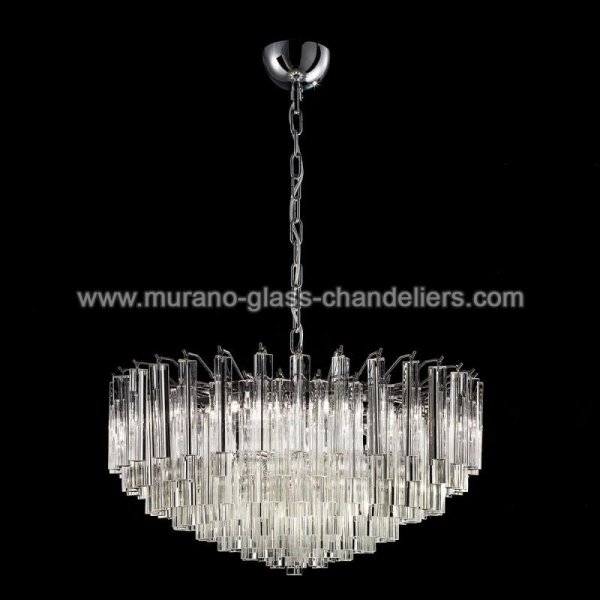 【MURANO GLASS CHANDELIERS】イタリア・ヴェネチアンガラスシャンデリア9灯「REGINA」（W670×H330mm）