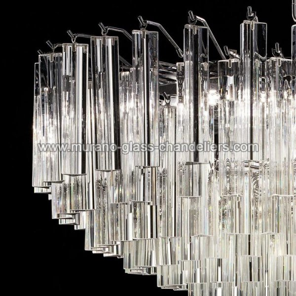 【MURANO GLASS CHANDELIERS】イタリア・ヴェネチアンガラスシャンデリア9灯「REGINA」（W670×H330mm）