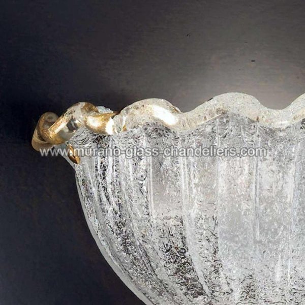 【MURANO GLASS CHANDELIERS】イタリア・ヴェネチアンガラスウォールライト1灯「CONCHIGLIA」(W210×D140×H210mm)