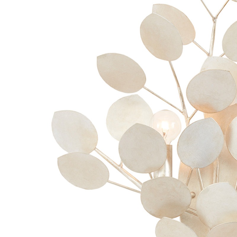 【CURREY】アメリカ・ウォールライト 2灯「Lunaria」シルバー（W527×D165×H596mm）