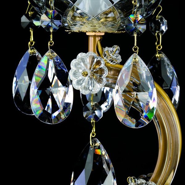 【ART GLASS】クリスタルテーブルライト「MARIA TEREZIA」2灯(W250×H490mm)