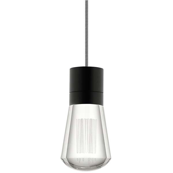 【TECH LIGHTING】アメリカ・モダン照明 ペンダントライト「Alva Pendant」LED照明 ブラック／ブラック・ホワイト（W92×D92×H181mm）