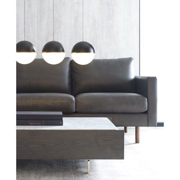 【TECH LIGHTING】アメリカ・ボール型ペンダントライト「AKOVA」1灯Matte Black／Aged Brass（φ180mm）