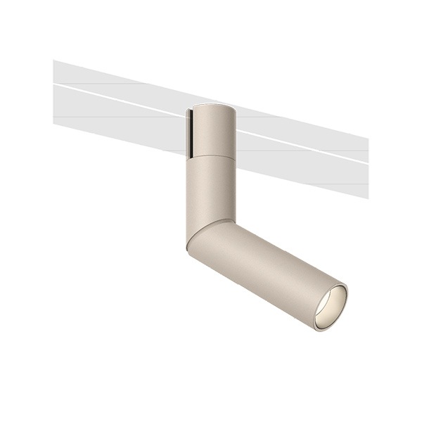 【VIBIA】 スペイン・ショップレール照明「Bind」スポットライト ブラック/ベージュ(φ40×H230mm)
