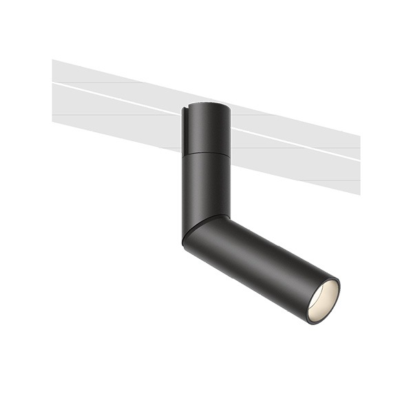 【VIBIA】 スペイン・ショップレール照明「Bind」スポットライト ブラック/ベージュ(φ40×H230mm)