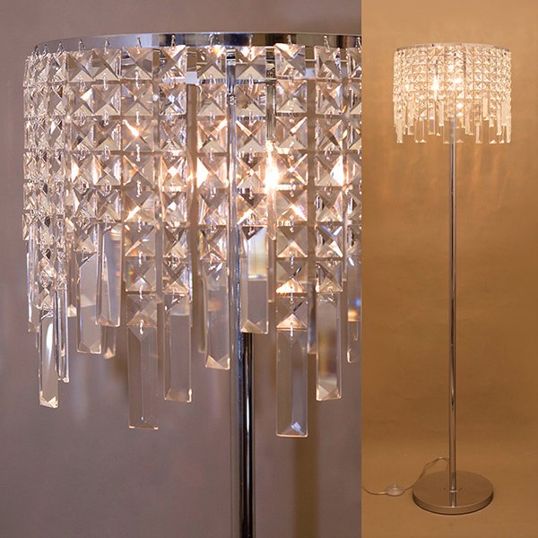 クリスタルフロアランプ3灯「TEDY」（H1480mm）